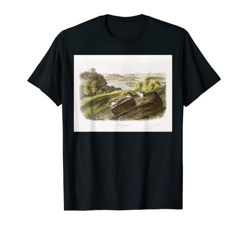 Ilustración animal de ratón de pie blanco para hombres y mujeres Camiseta