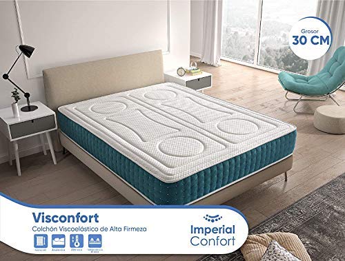 Imperial Confort VisConfort - Colchón Viscoelástico efecto memoria - Transpirable y doble cara (invierno/verano) - Grosor 30 cm -150x200