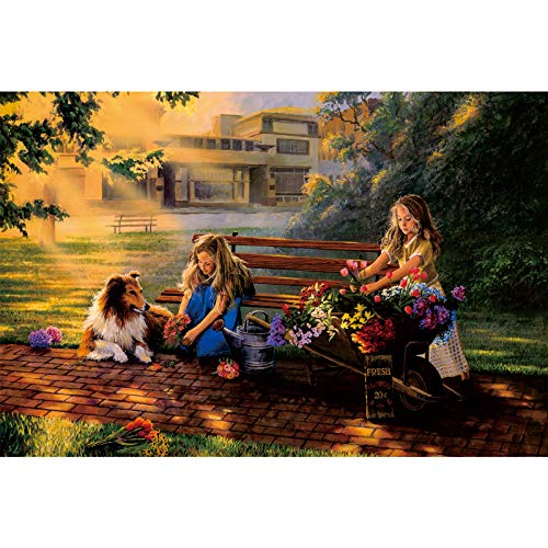 Ingooood-Jigsaw Puzzle 1000 Piezas-Sneak Peek Series- The Flower Girl_IG-0991 Juguetes de Entretenimiento para Adultos, graduación Especial o Regalo de cumpleaños, decoración del hogar