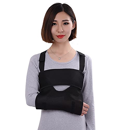 Inmovilizador de hombro con cabestrillo médico, manguito rotador ajustable para dislocación, esguince, distensión para hombres y mujeres - Se adapta a la mano izquierda y derecha - Banda inmovilizad