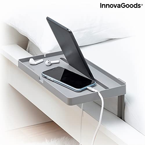 InnovaGoods | Mesa Auxiliar para la Cama Bedten | Color Gris