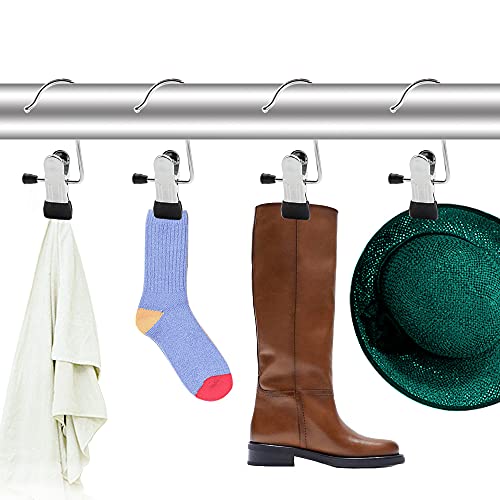 Inoxidable Botas de suspensión clip de zapatos Clips de suspensión de lavandería con ganchos Pins de ropa para el viaje de la mochila Portátil Clips de almacenamiento suspensión1grande+2pequeños