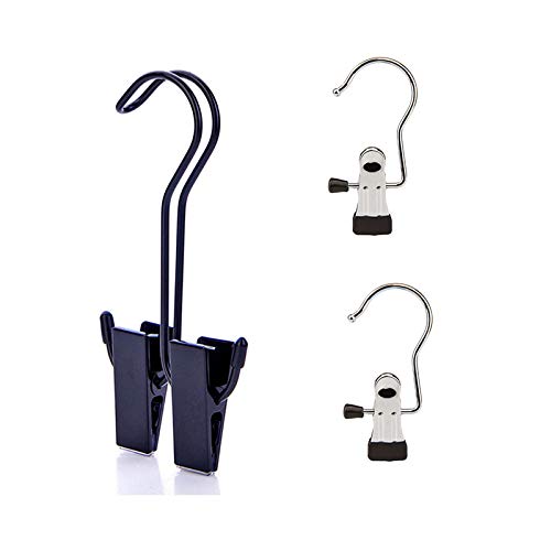 Inoxidable Botas de suspensión clip de zapatos Clips de suspensión de lavandería con ganchos Pins de ropa para el viaje de la mochila Portátil Clips de almacenamiento suspensión1grande+2pequeños