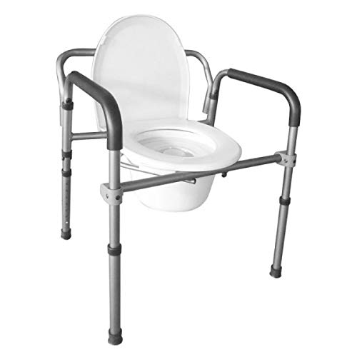 Intermed – Silla con inodoro, 4 en 1, plegable, de aluminio