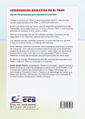 Intervención educativa en el TDAH: Más de 100 propuestas para educadores y familias: 143 (Materiales para educadores)