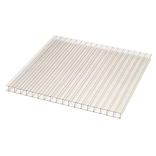 IRONLUX Policarbonato Placa | Panel Policarbonato Celular Compacto, Transparente 10 mm, 1000 x 1050 mm