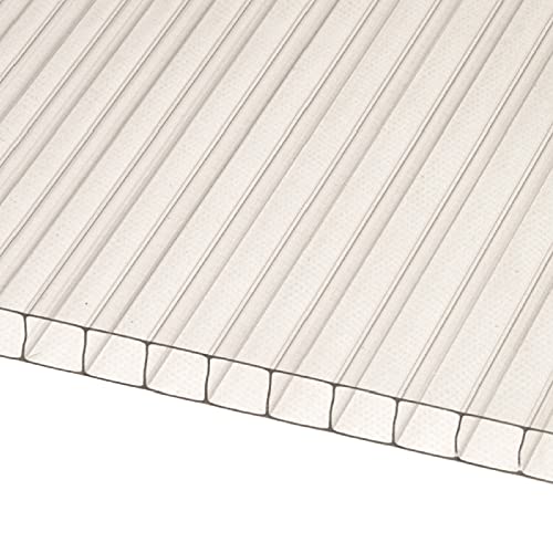 IRONLUX Policarbonato Placa | Panel Policarbonato Celular Compacto, Transparente 10 mm, 1000 x 1050 mm