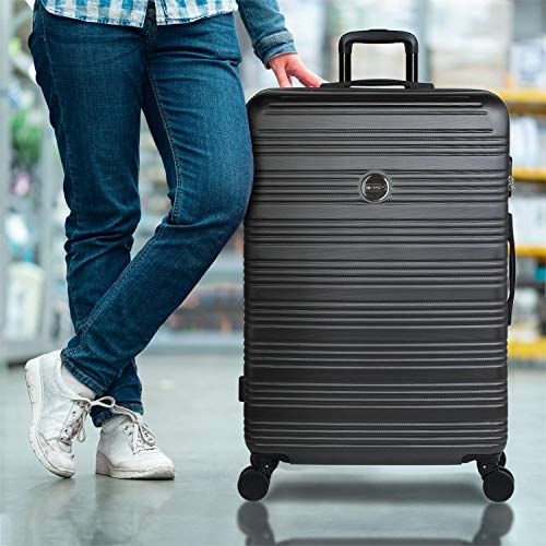 ITACA - Maleta de Viaje Grande rígida 4 Ruedas Trolley 78 cm de abs. Gran Capacidad. Dura y Ligera. candado Integrado. Estudiante y Profesional. Estilo y Marca. t72170, Color Antracita