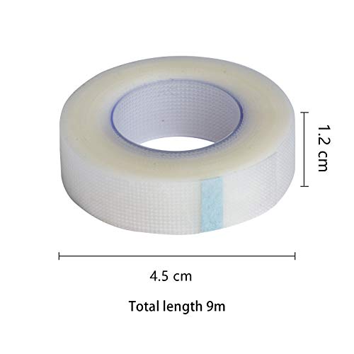 ITME 2 Rollo de Extensión de Pestañas de PE Debajo de La Cinta de La Almohadilla Para el Adhesivo de Pestañas Postizasutilizada Para Extensión de Pestañas (1,2 CM* 9 M)