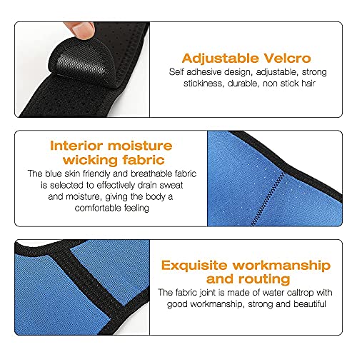 IWILCS Soporte de hombro derecho, soporte de puño rotador ajustable, apoyo de compresión para el hombro, soporte de hombro para mujeres y hombres para prevención de lesiones/tendinitis/artritis