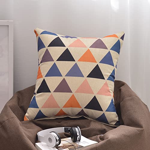 JanPraci Fundas de Cojines de Lino 45 * 45cm Juego de 4 Fundas de Cojines Decorativos para Sofá Sala de Estar Cama Hogar Oficina Coche (C)