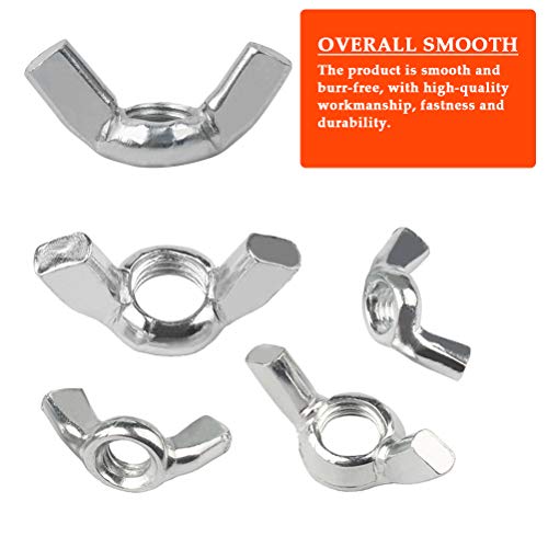 JAOMON - 80 Piezas de Tuercas de Mariposa M4, M5, M6, M8, Tuercas de Mariposa Galvanizadas, Juego de Surtido de Tuercas de Mariposa para Accesorios de Muebles Industriales de Bricolaje