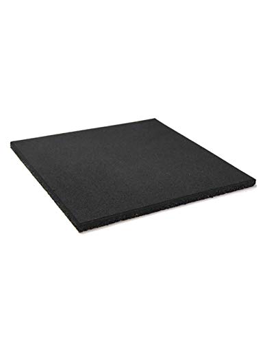 Jardin202 - Pack Entrena - Loseta de Caucho Maciza Profesional Negra - 50x50 | x4 losetas
