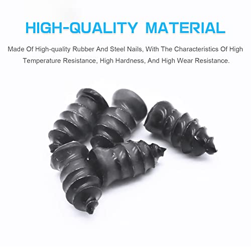 JEJA Clavos de Goma para Reparación de Neumáticos, 20 Piezas Clavos de Reparación de Neumáticos, Kit de Reparación de Neumáticos, Clavos de Goma, 3~5 mm, para Auto Motocicleta Reparación