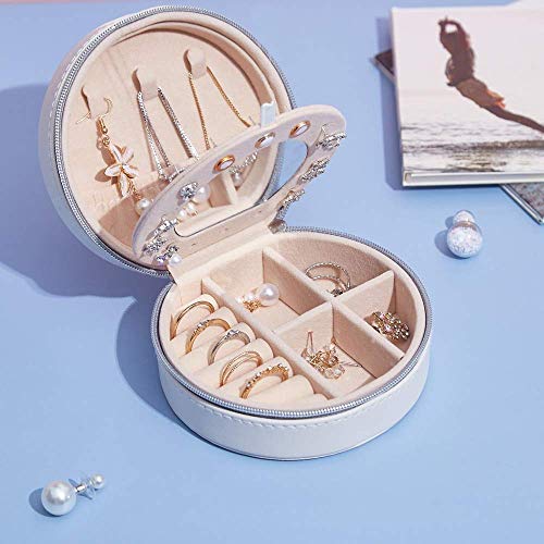 Jewelry Box Leather Portable Jewelry Box Jewel Fashion Jewet Jewelery Box Organizer Diseñado para Mujeres seguras y Fuertes TINGG
