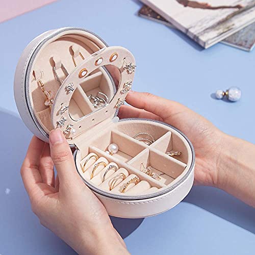 Jewelry Box Leather Portable Jewelry Box Jewel Fashion Jewet Jewelery Box Organizer Diseñado para Mujeres seguras y Fuertes TINGG