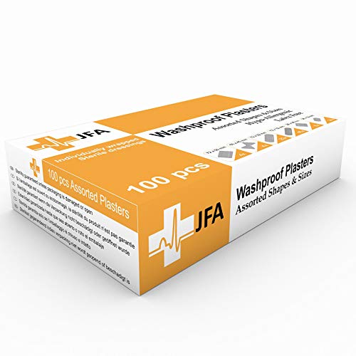 JFA Medical - Surtido de tiritas (6 tamaños, 100 unidades por caja)