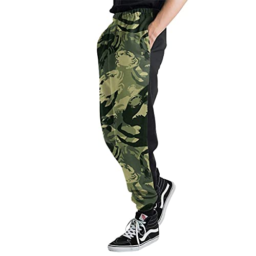JGHYUTNS Casual Basculador del pantalón de Lana Pantalones Pantalones de Entrenamiento del Ejército Camo carbohidratos de los Hombres con Bolsillos