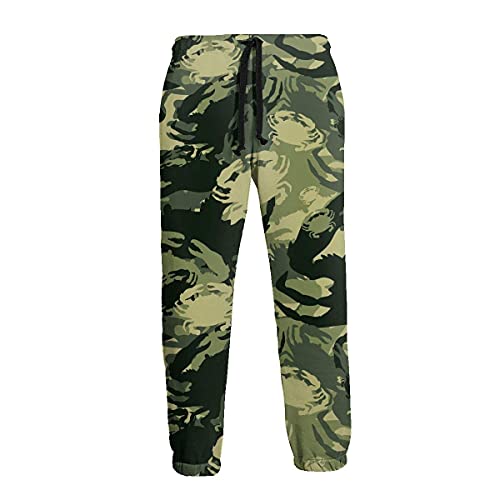 JGHYUTNS Casual Basculador del pantalón de Lana Pantalones Pantalones de Entrenamiento del Ejército Camo carbohidratos de los Hombres con Bolsillos