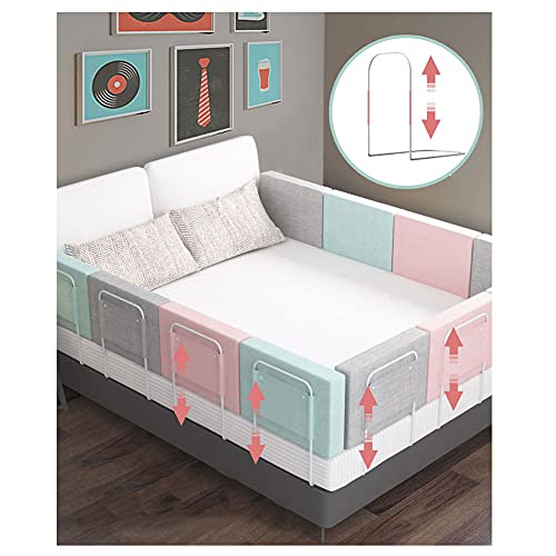JHAISMAO Barandillas de Seguridad Ajustables para Cama para niños pequeños, barandilla Lateral para Cama de bebé barandillas de Seguridad para Cama(Size:60cm,Color:3)