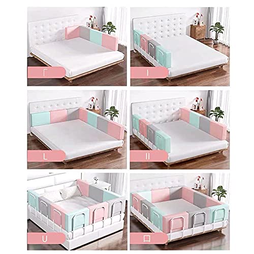 JHAISMAO Barandillas de Seguridad Ajustables para Cama para niños pequeños, barandilla Lateral para Cama de bebé barandillas de Seguridad para Cama(Size:60cm,Color:3)
