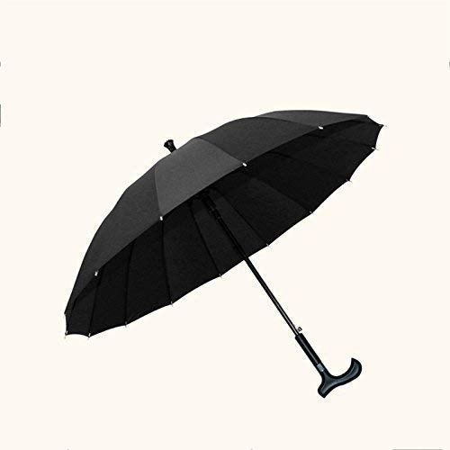 JHDPH3 Muletas de Edad Avanzada - Bastón del Paraguas Individual Doble Lluvia y luz Paraguas ltifunction Hombres y Mujeres muletas Paraguas 4 Colores 0,56 kg