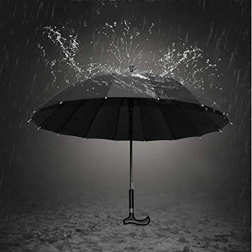 JHDPH3 Muletas de Edad Avanzada - Bastón del Paraguas Individual Doble Lluvia y luz Paraguas ltifunction Hombres y Mujeres muletas Paraguas 4 Colores 0,56 kg