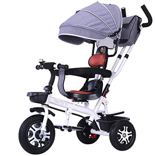 Jiji Sillas de Paseo El Triciclo Ajustable del Triciclo de los niños con el Carro del Cochecito del Bolso de la Momia del toldo Conveniente for 1~6 años Cochecito de bebé (Color : C)