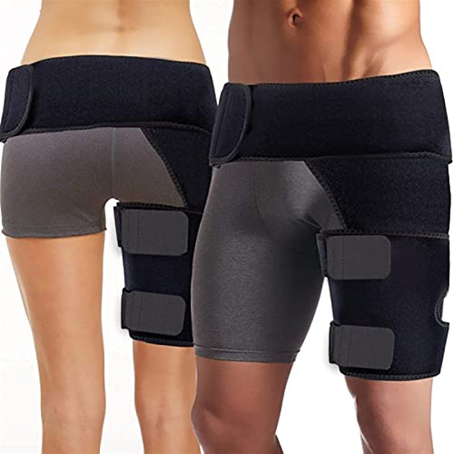 JINTD Brace de Cadera para Mujeres y Hombres, Los relieves del dolorPorencia de los músculos y tendones del aductor Alrededor de la Ingle, Quad y el tendón de la corva, la Envoltura de la Ingle.