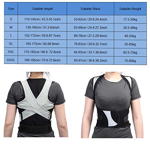JIUYUE Corset Apoyo para la Espalda Soporte para la Postura Corrector para la Espalda Corsé Columna Lumbar Apoyo para la Postura Cinturón de corrección para la Espalda Apoyo para Hombres Mujeres