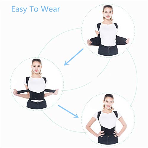 JIUYUE Corset Corsé Espalda Postura Corrector Terapia Hombro Lumbar Brace Columna de Apoyo Correa de Postura Postura para Hombres Mujeres (Size : Size XL)