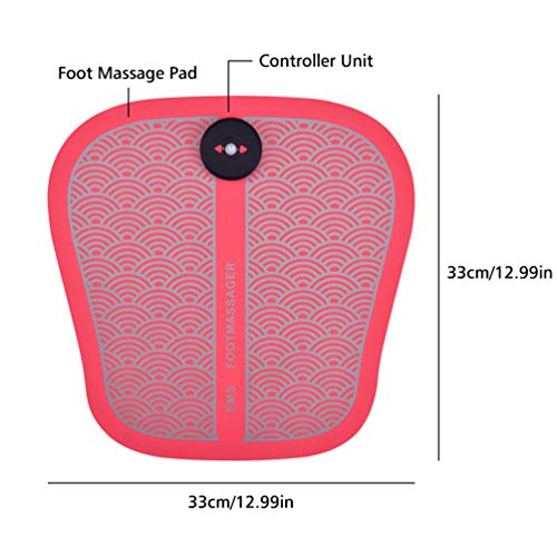 JJDD'G EMS Estimulador de Masaje Pie Recargable Fisioterapia Inteligente TENS Pulsos de Baja Frecuencia Estimulación Muscular Eléctrica para Mejorar la Circulación Sanguínea