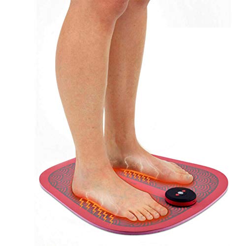 JJDD'G EMS Estimulador de Masaje Pie Recargable Fisioterapia Inteligente TENS Pulsos de Baja Frecuencia Estimulación Muscular Eléctrica para Mejorar la Circulación Sanguínea
