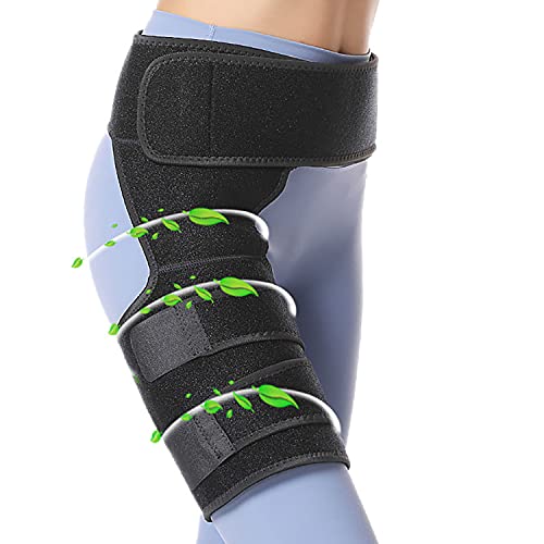 jjff Calentadores De Piernas, Soporte para La Ingle, Soporte para La Articulación De La Cadera Protector Artritis para El Alivio Dolor del Sacro En La Ingle Cintura Soporte para El Muslo Cadera.