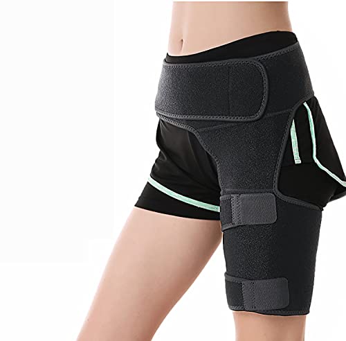 jjff Calentadores De Piernas, Soporte para La Ingle, Soporte para La Articulación De La Cadera Protector Artritis para El Alivio Dolor del Sacro En La Ingle Cintura Soporte para El Muslo Cadera.