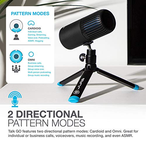 JLab Audio Talk Go Microfono Pc Plug and Play, Microfono USB con Control de Volumen y Silencio Rápido - Microfono Condensador, para Skype, Youtuber, Pc Gaming y Grabación (Talk Go)