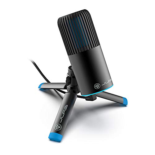 JLab Audio Talk Go Microfono Pc Plug and Play, Microfono USB con Control de Volumen y Silencio Rápido - Microfono Condensador, para Skype, Youtuber, Pc Gaming y Grabación (Talk Go)