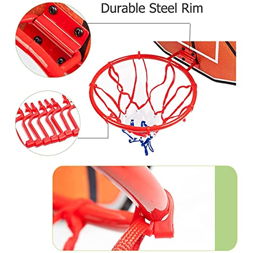 JNOIHF Mini baloncesto portátil for la pared de la puerta de la puerta combinada con el baloncesto que cuelga los deportes al aire libre de interior,regalos de juguetes de baloncesto for adultos y niñ