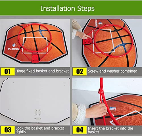 JNOIHF Mini baloncesto portátil for la pared de la puerta de la puerta combinada con el baloncesto que cuelga los deportes al aire libre de interior,regalos de juguetes de baloncesto for adultos y niñ