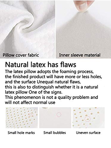 JONJUMP Látex Tailandia puro látex natural almohada suave adulto contorneado cuello protector columna cervical correcta almohada casera