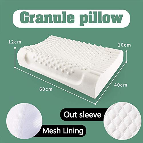 JONJUMP Látex Tailandia puro látex natural almohada suave adulto contorneado cuello protector columna cervical correcta almohada casera