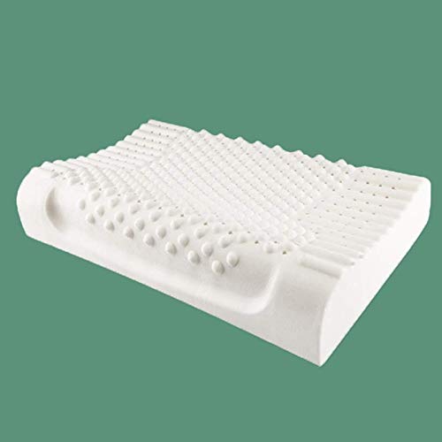 JONJUMP Látex Tailandia puro látex natural almohada suave adulto contorneado cuello protector columna cervical correcta almohada casera