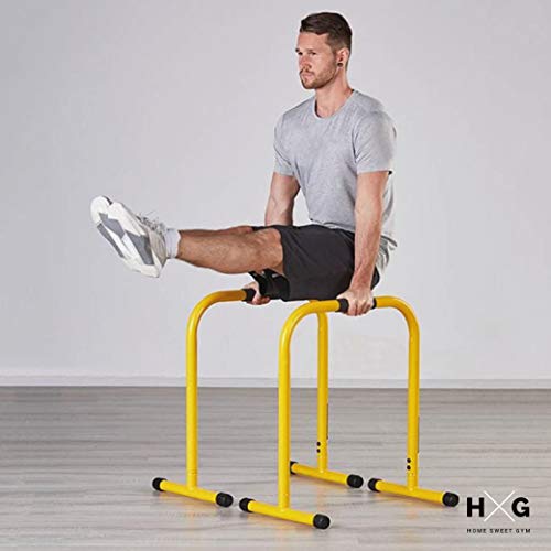 JOWY Barras paralelas o Push Up de Acero con agarres Acolchados, Calistenia Practicar Todo Tipo de elevaciones de Peso Corporal. Tu casa es tu Gimnasio.