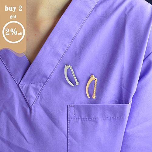 Joyería médica, microscopio dental, laringoscopio, tubos de ensayo de útero para mujer, broche de caduceo con neurona Rn, broche con insignias de Metal, broches