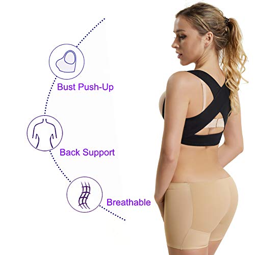 Joyshaper Sujetador Corrector de Postura con Soporte de Espalda en X para Mujer Soporte de Busto Chaleco de Compresión sin Brazo