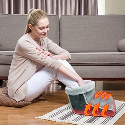 Jsdufs Calentador de pies eléctrico Calentador de pies eléctrico con Forro Interior Lavable, 6 Niveles de Calentamiento Protección contra sobrecalentamiento con Apagado automático Zapata