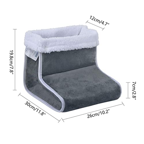 Jsdufs Calentador de pies eléctrico Calentador de pies eléctrico con Forro Interior Lavable, 6 Niveles de Calentamiento Protección contra sobrecalentamiento con Apagado automático Zapata