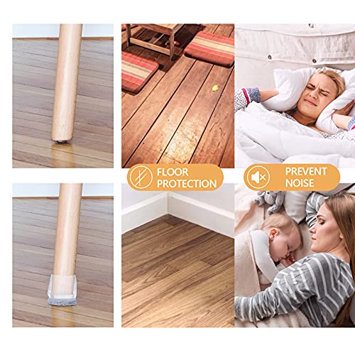 JTENG Protector Patas Sillas, Almohadilla Silicona para Muebles Sillas Tapas para Piernas Silla Protectores Piso para Pata Silla para Suelo Silla, para Evitar Arañazos Ruidos