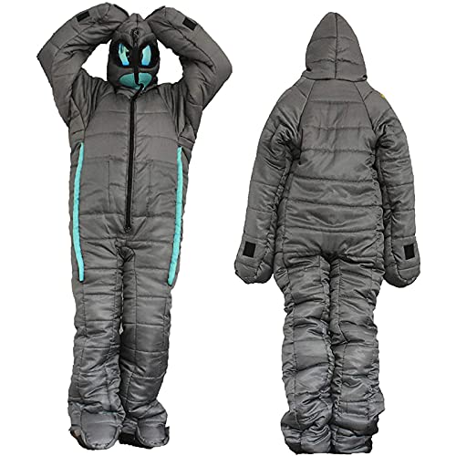 JTYX Traje de Saco de Dormir portátil para Adultos para Acampar al Aire Libre Viajar Durante Toda la Temporada Sacos de Dormir humanoides Ligeros e Impermeables con Cremallera para Adultos y niños