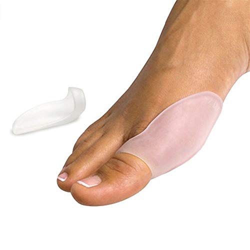 Juanetes dedo gordo del pie del gel de silicona del cojín del cuidado de pies del pulgar Deformación Ortesis altos talones de las plantillas del zapato Ease Hallux Valgus dolor de la artritis hombres